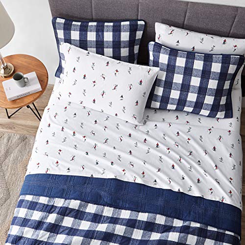 Eddie Bauer - Full Sheets, Cotton Flannel Bedding Set, Brushed for Extra Softness, Cozy Home Decor (Ski Slope, Full) - Image 2