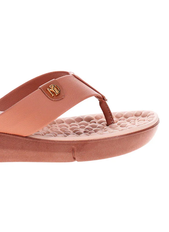 مودار Modare Ladies Flat Sandals Nude | Made In Brazil