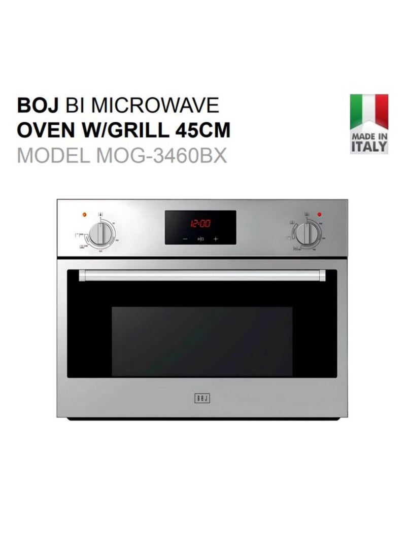 BOJ 45cm Built In Microwave Oven MOG 3460BX With Grill Digital Control And Knobs Door With Safety And Contact Switch 34 L Inner Capacity 3 Cooking Programs Made In Italy - Image 2