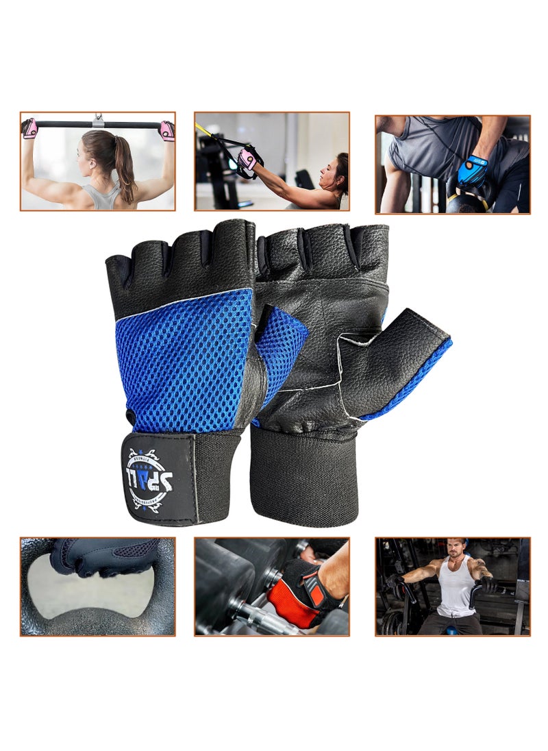 Spall - Weight Lifting Leather Gloves Short Strap Power Lifting Gloves Strong Grip Palm Exercise Fitness Strengthen Gloves Home Gym - Image 1