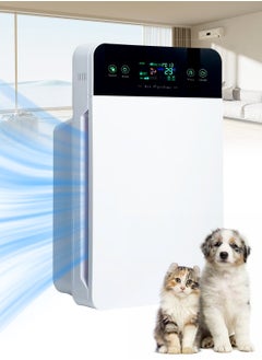 Air Purifier for Home, Office & Large Spaces, Smart PM2.5 Detection, Displays Air Quality, Whisper quiet Sleep Mode (20dB), Timer Function. 2X Purification, 360° Air Outflow. Eliminates Dust, Allergens, Odors, Pollen, Pet Fur, Filters Formaldehyde and Microorganisms. Safe for Pets and Babies