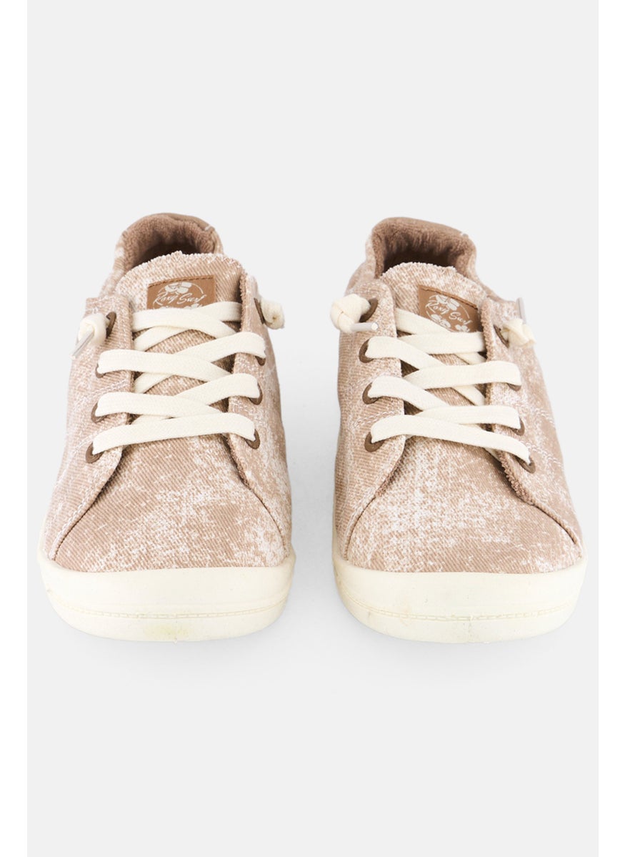Roxy - Women Rory Lace Up Causal Shoes, Dark Beige - Image 1