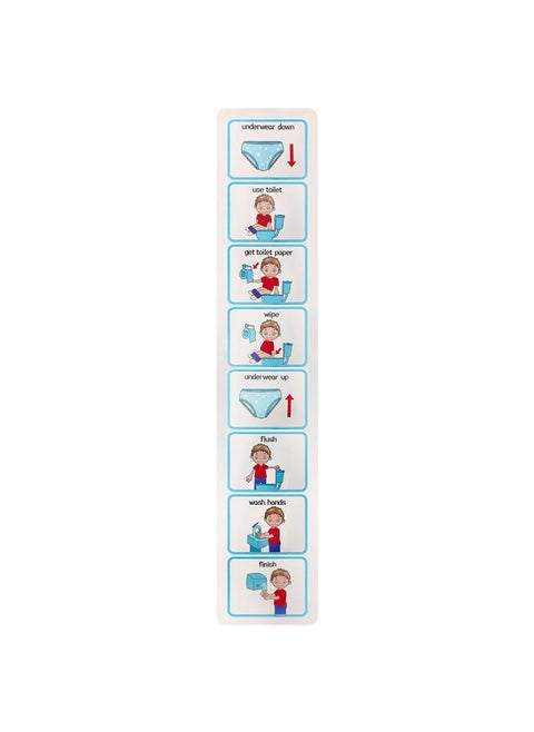 Life Skills Class Toilet Training Visual Table Toilet Training Visual Schedule-Color:Blue [toilet Training Visual List]