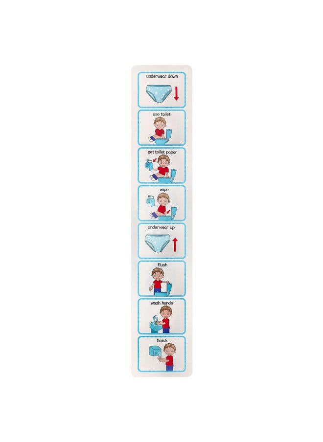 Life Skills Class Toilet Training Visual Table Toilet Training Visual Schedule-Color:Blue [toilet Training Visual List]