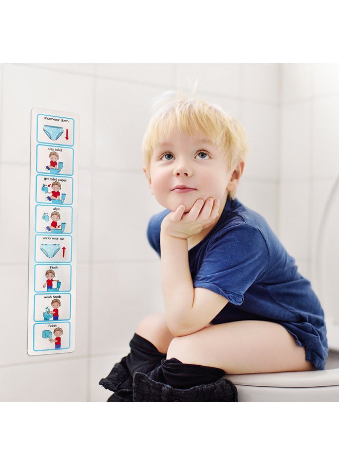 Life Skills Class Toilet Training Visual Table Toilet Training Visual Schedule-Color:Blue [toilet Training Visual List]
