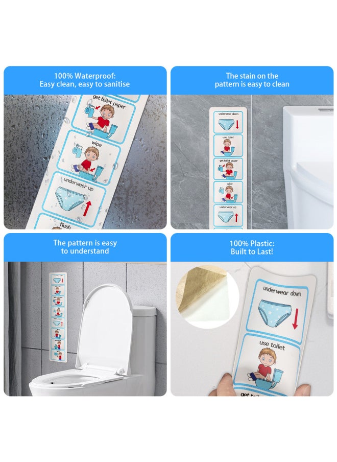 Life Skills Class Toilet Training Visual Table Toilet Training Visual Schedule-Color:Blue [toilet Training Visual List]