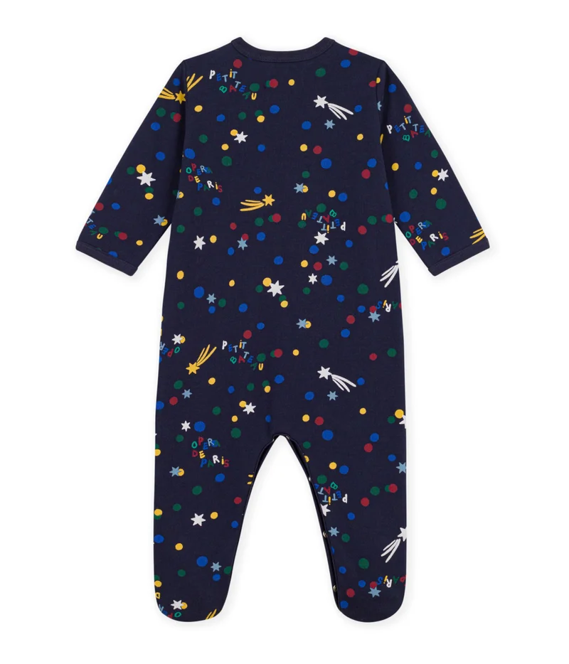 Petit Bateau Babies' Printed Fleece Pyjamas