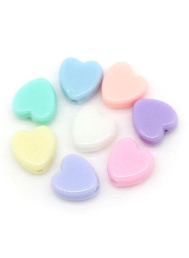 Craft Making Shop 600 Pastel Acrylic Heart Beads Assorted Pastel Colors 8Mm Or 3/8 Inch Diameter With 1.5Mm Hole - Image 3