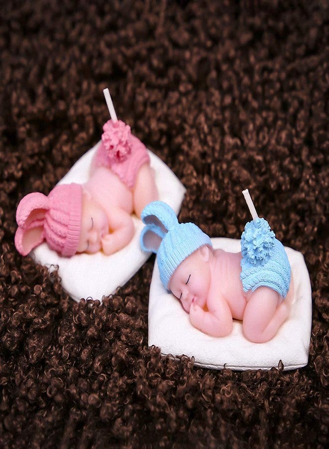 Fewo 2Pcs 3D Sleeping Baby Design Silicone Soap Mold - Cute Baby Mold for Making Candle, Cake, Chocolate, Fondant, Resin Crafts, Aromatherapy, Gypsum - Image 4