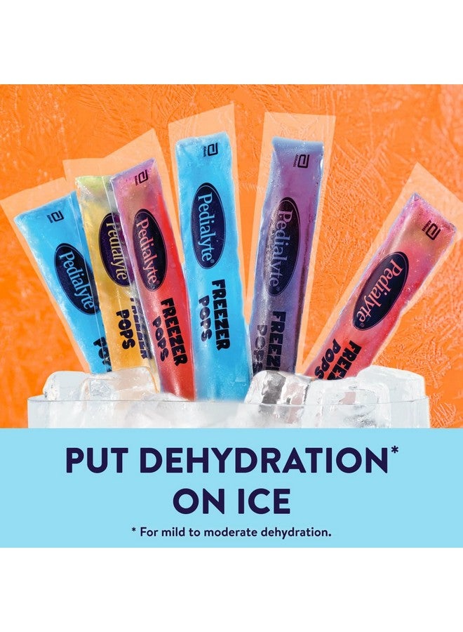 Pedialyte بيداليتي محلول الإلكتروليت مصاصات مثلجة | تغليف موسمي | مجموعة متنوعة من الترطيب - عنب، توت أزرق، كرز، برتقال | عبوة من 64 - Image 3