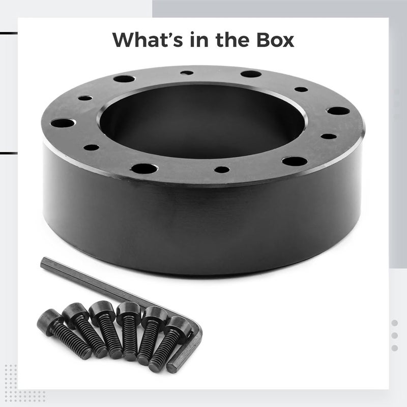 Short Hub Adapter for G37 Steering Wheel, Aluminum Alloy, 3.5 X 3.5 X 1 Inches with Pre-Drilled Holes - Image 5