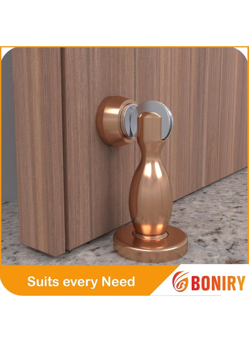 Boniry Boniry Premium Magnetic Door Stopper Durable Stylish Rustproof Protects Doors Strong Hold Easy Installation Perfect for Home Office Use 2 Rose Gold  - Image 2