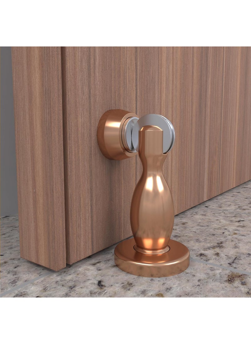 Boniry Boniry Premium Magnetic Door Stopper Durable Stylish Rustproof Protects Doors Strong Hold Easy Installation Perfect for Home Office Use 2 Rose Gold  - Image 1
