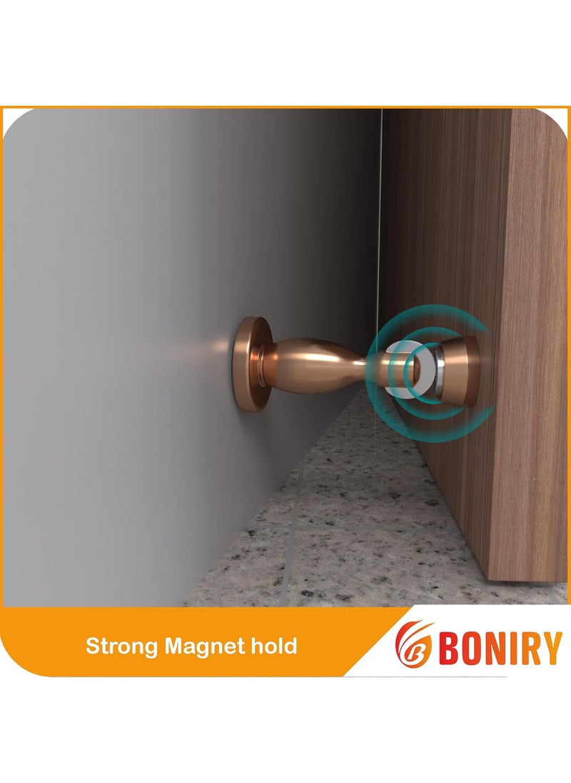 Boniry Boniry Premium Magnetic Door Stopper Durable Stylish Rustproof Protects Doors Strong Hold Easy Installation Perfect for Home Office Use 2 Rose Gold  - Image 5