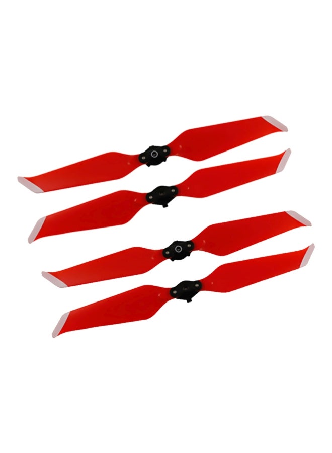 Pair Of 2 Propeller For DJI Mavic 2 Pro/Zoom Red/Silver - Image 1