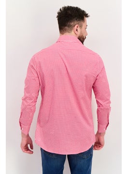 Men Regular Fit Gingham Pattern Long Sleeve Casual Shirt, Pink - pzsku/ZFCE96A225A67E8727147Z/45/_/1737642042/d7239802-315c-4f45-a713-bcfbd11ade41