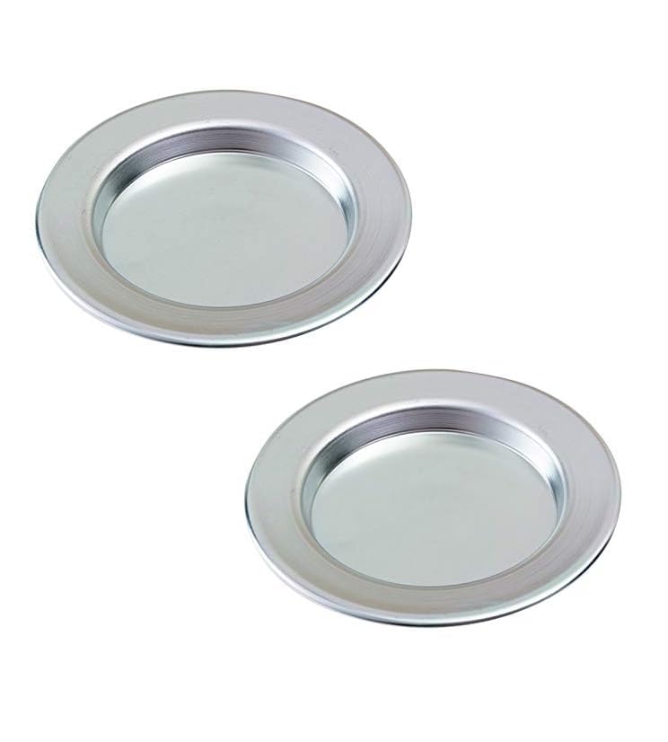 RINKLE TRENDZ® Aluminium Kunafa - Kunefe Plate Mould 8 Inches - Set of 2 (8 Inches) - Image 1