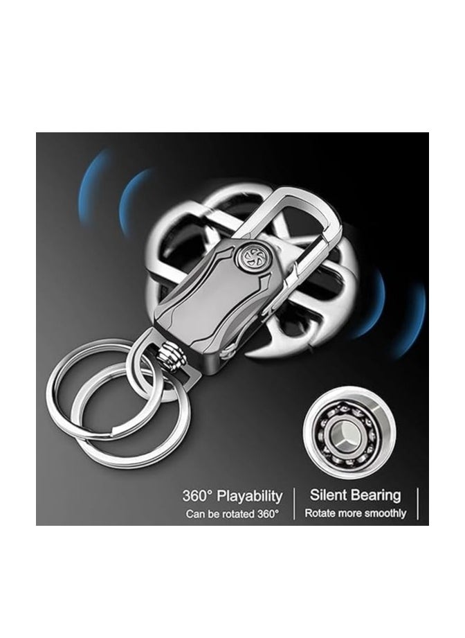 OUYoo OUYoo 2piece pack，key chain,keychain clip,Universal Key Fob Keychain Holder for Men and Women,360 Degree Rotatable,Bottle Opener,Carabiner Car Key Chains,Additional United Arab Emirates Flag Keychain.  - Image 3