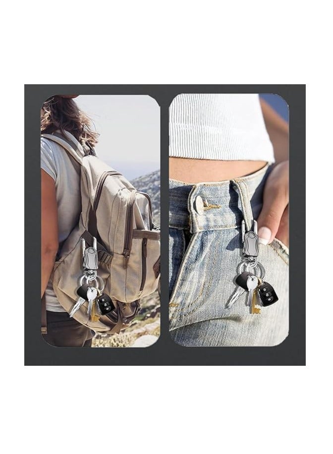 OUYoo 2piece pack，key chain,keychain clip,Universal Key Fob Keychain Holder for Men and Women,360 Degree Rotatable,Bottle Opener,Carabiner Car Key Chains,Additional United Arab Emirates Flag Keychain.