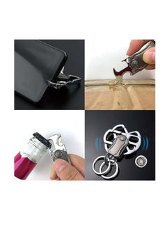 OUYoo OUYoo 2piece pack，key chain,keychain clip,Universal Key Fob Keychain Holder for Men and Women,360 Degree Rotatable,Bottle Opener,Carabiner Car Key Chains,Additional United Arab Emirates Flag Keychain.  - Image 4