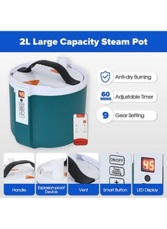 Arabest Portable Sauna, Personal Sauna for Home with 2L Steam Generator, Personal Sauna Tent, Portable Steam Sauna Box with Remote Control, Steam Saunas for Home,at Home Sauna  - Image 3