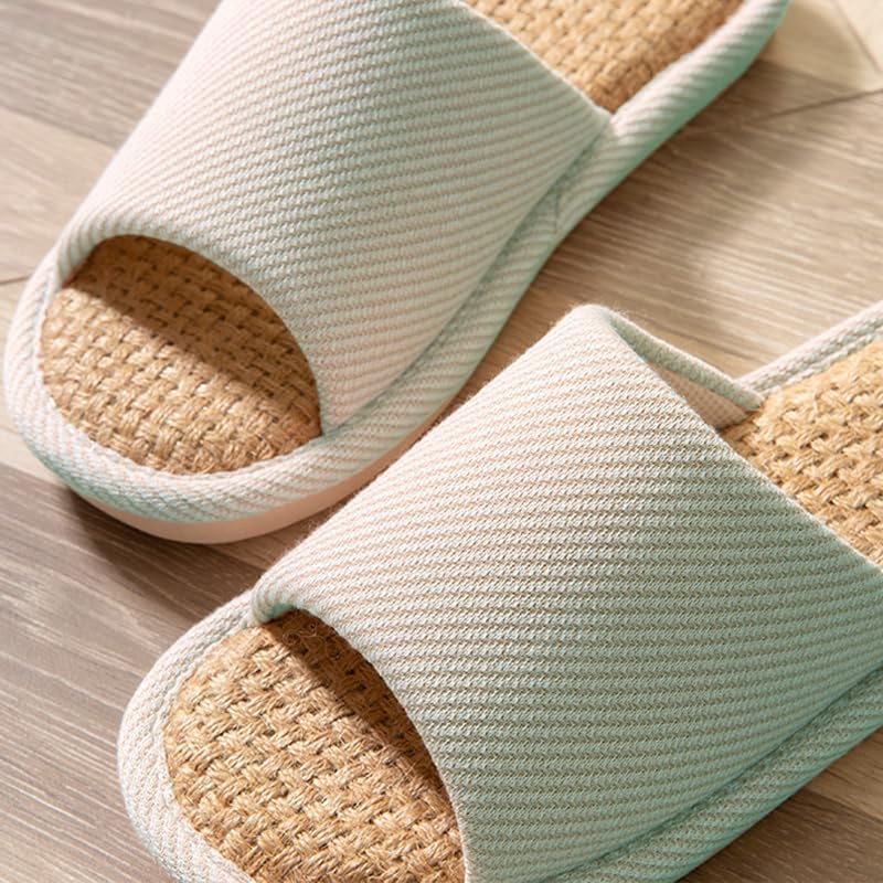 AioTio Cloth Slippers - Indoor Outdoor Summer Silent Shoes for Women And Men(Green 5-6) - Image 3