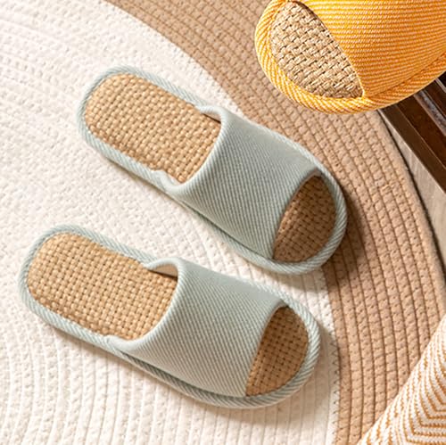 AioTio Cloth Slippers - Indoor Outdoor Summer Silent Shoes for Women And Men(Green 5-6) - Image 4