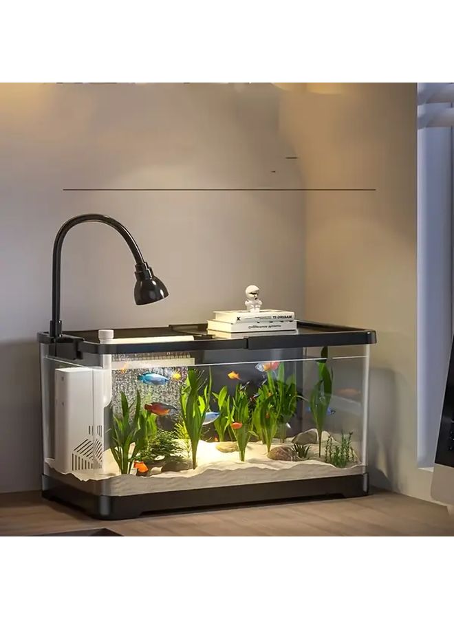 حوض أسماك منزلي بتصميم شفاف متكامل مزود بنظام تصريف مدمج وحوض أسماك مرن ومتين للشعاب المرجانية - Image 3