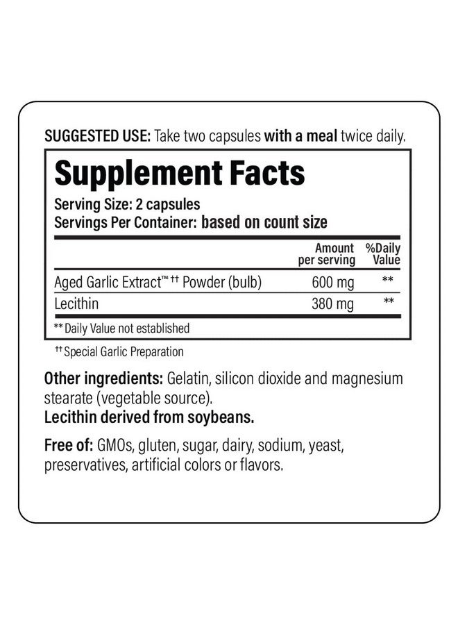 Kyolic Aged Garlic Extract Formula 104 Cholesterol Health, 100 Capsules (Packaging May Vary) - Image 4