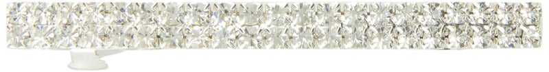 Caravancaravan Automatic Barrette Decorated with Crystal Clear Rhinestone Classic Style