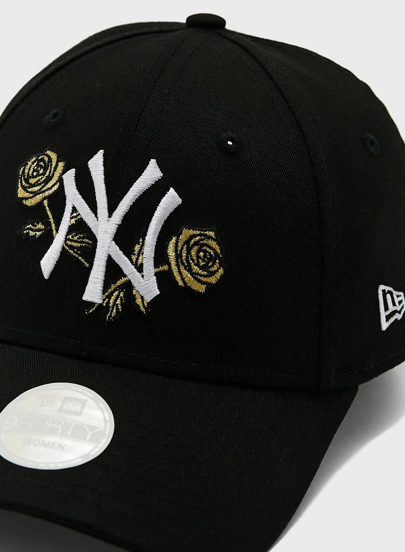 NEW ERA 9Forty New York Yankees Floral Metallic Cap