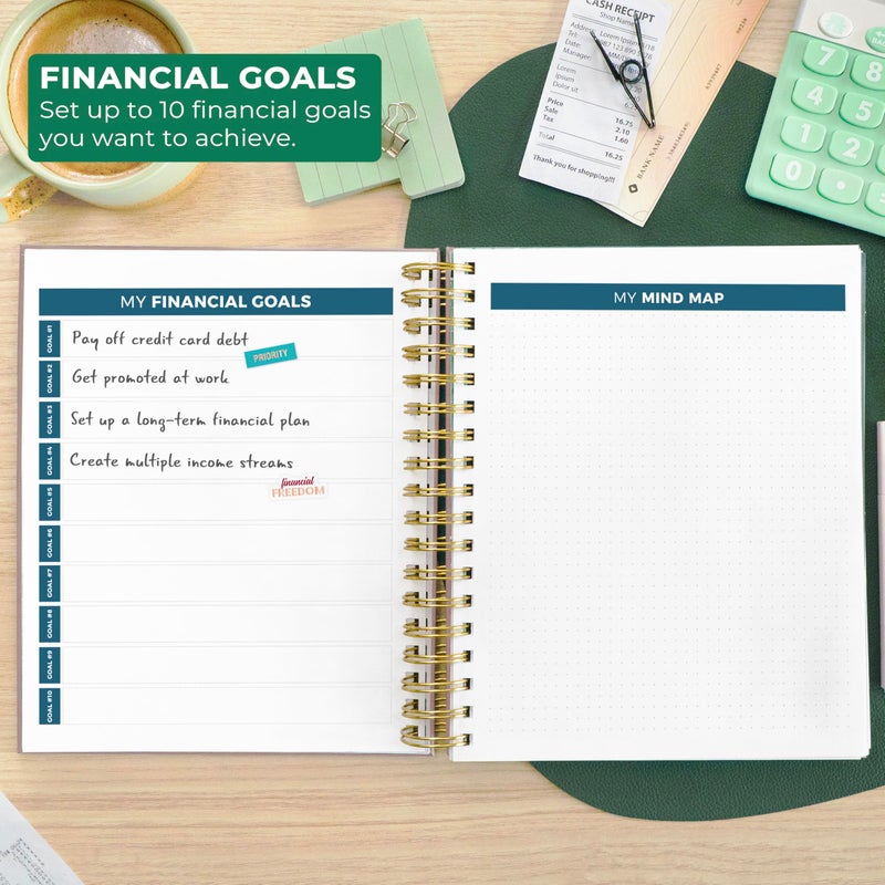 Clever Fox Budget Planner & Monthly Bill Organizer With Pockets. Expense Tracker, Budgeting Journal & Financial Book. Large, 8x9.5" (Rose Gold) - Image 4