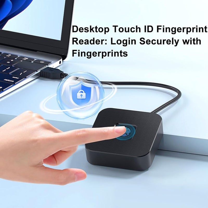 Silver Metal Fingerprint Reader USB Device for Windows PC Fast Login Password Alternative - Image 4