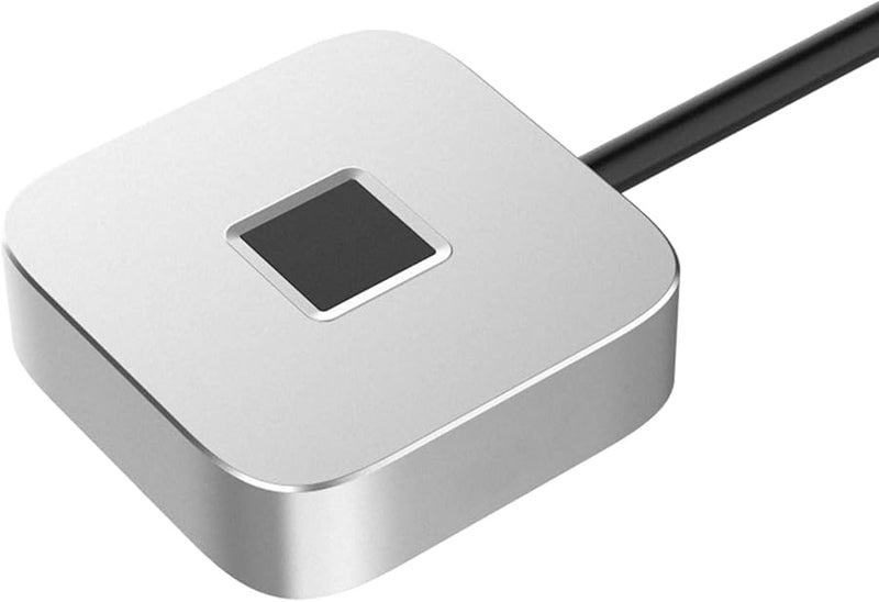 Silver Metal Fingerprint Reader USB Device for Windows PC Fast Login Password Alternative - Image 2