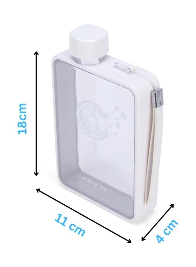 WISHWIND Slim Fit Portable Hydration Bottle- Sleek, Stylish, Portable Transparent Design, BPA Free plastic, Leak Proof Water Bottle for Sports, Camping, Gym, Fitness, Outdoor (380ml) - Image 2