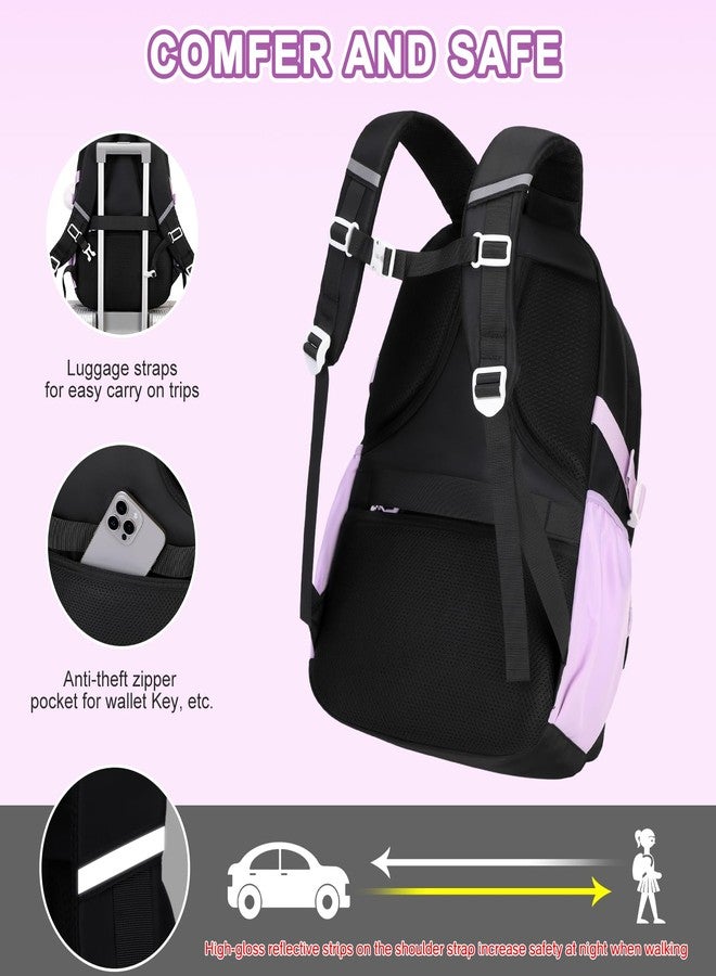 Scothen Backpack for Girls - Girl Backpack with Lunch Bag & Pencil Pouch for Teen Kids, Laptop Backpack for Women, School Backpacks for Girls Elementary Middle High School Bookbag Travel Daypack - Image 4