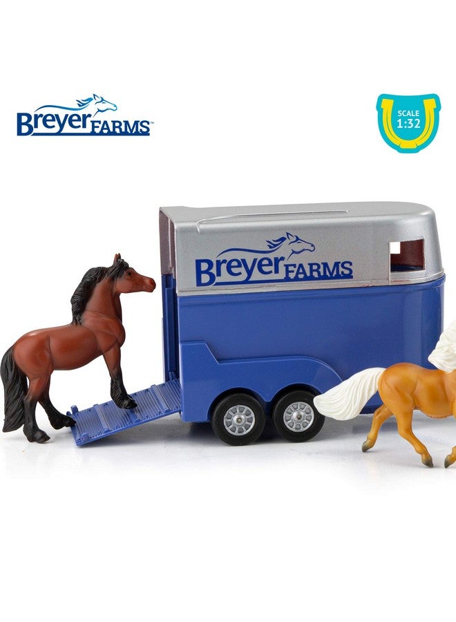 Breyer Breyer Horses Farms Land Rover and Tag-a-Long Trailer and Playset | Die Cast | 3.25” H x 10.5” L x 2.5” D | 2 Stablemates Horses Included | 1:32 Scale | Model #59216, Multi - Image 4