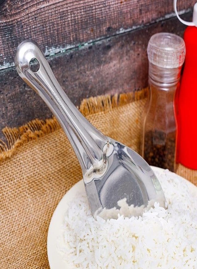 PUTHAK طقم ملاعق ومغارف للطبخ والتقديم من الفولاذ المقاوم للصدأ من بوثاك، طقم أدوات مطبخ مكون من 5 قطع (ملعقة مسطحة، مغرفة، مغرفة، ملعقة طبخ) - Image 2