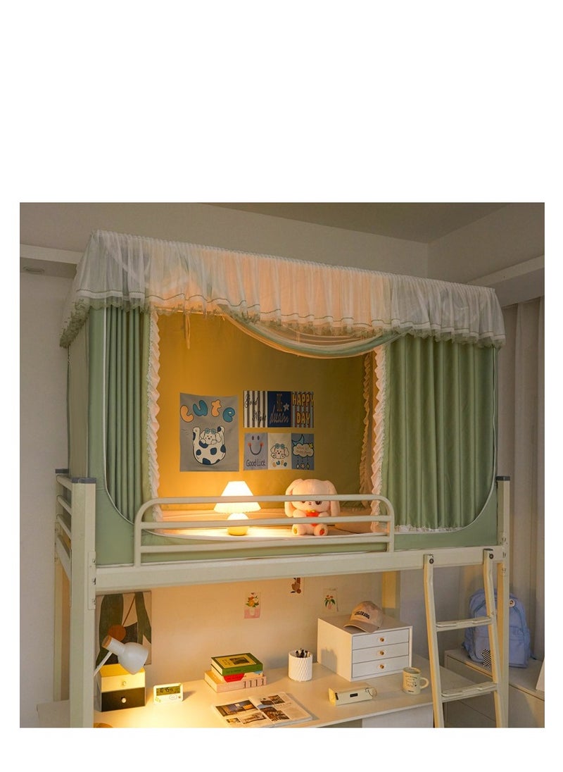 Y&D Bed Canopy Tents Curtain Blackout Curtain Single Bed Tent Curtain Student Shading Cloth Bed Canopy Mosquito Net Student Sleep Privacy Protection  - Image 2