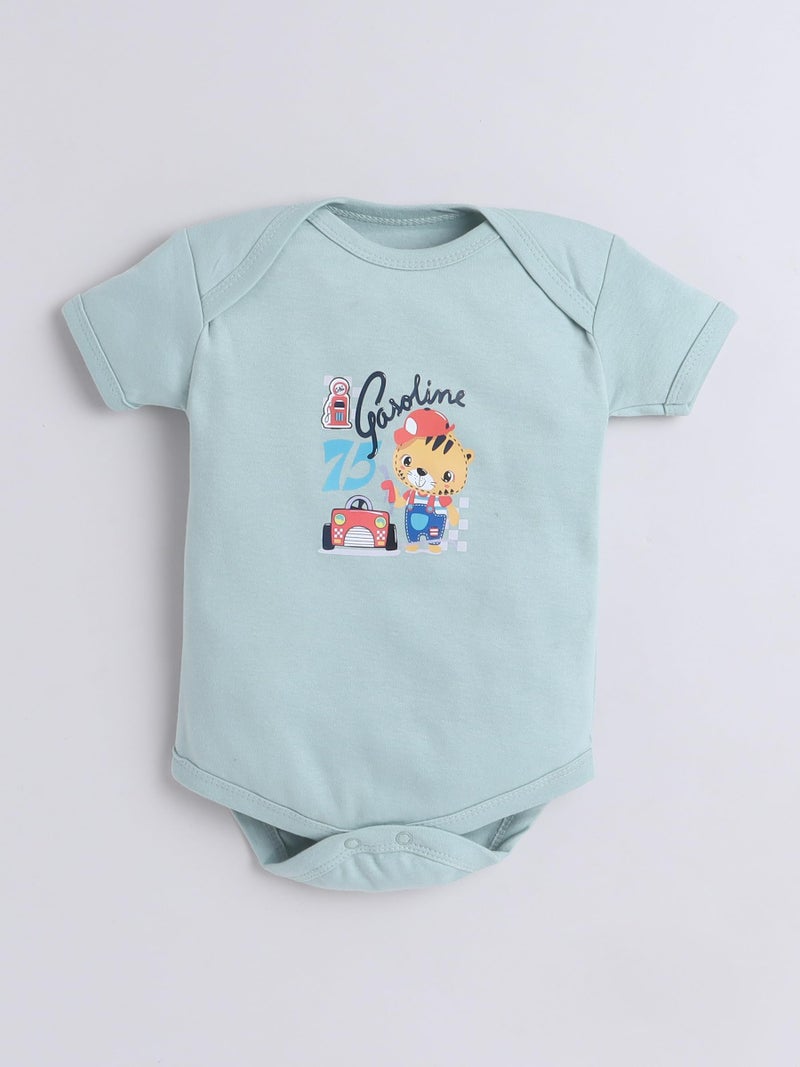 EIO Newborn Baby Cotton Romper Set – Onesie Bodysuit, Cap, Pants & Booties with Mittens | Unisex Baby Clothing Combo for Boys & Girls - Image 2
