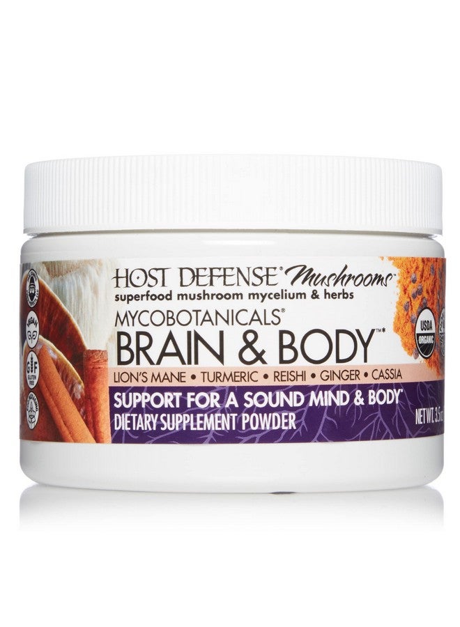 Host Defense Mycobotanicals Brain & Body Powder Support For Brain Heart And Digestive Health Mushroom Supplement Plain 3.5 Ounce (Pack Of 1) - Image 1