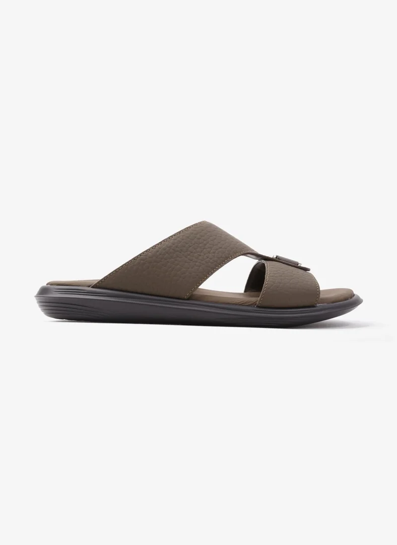 Comfort Plus COMFORT PLUS CLASSIC TIMLESS STYLISH TRIM SANDALS TRUFFLE