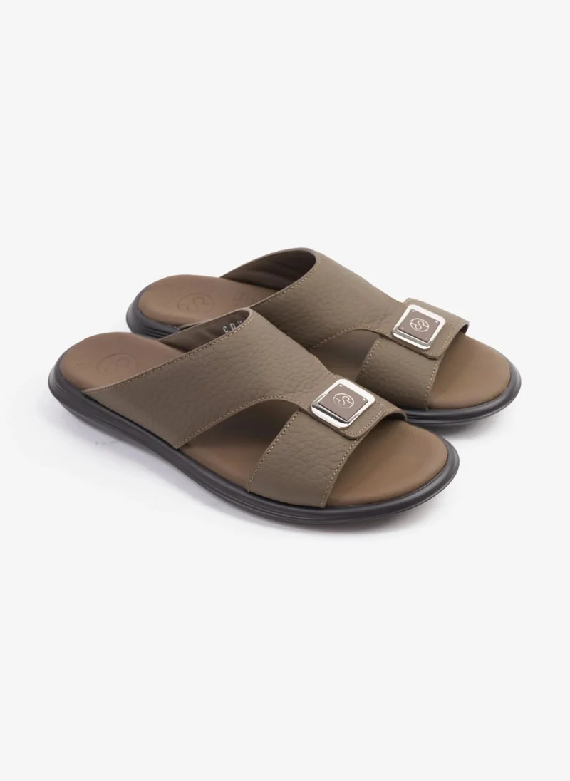 كومفورت بلس COMFORT PLUS CLASSIC TIMLESS STYLISH TRIM SANDALS TRUFFLE