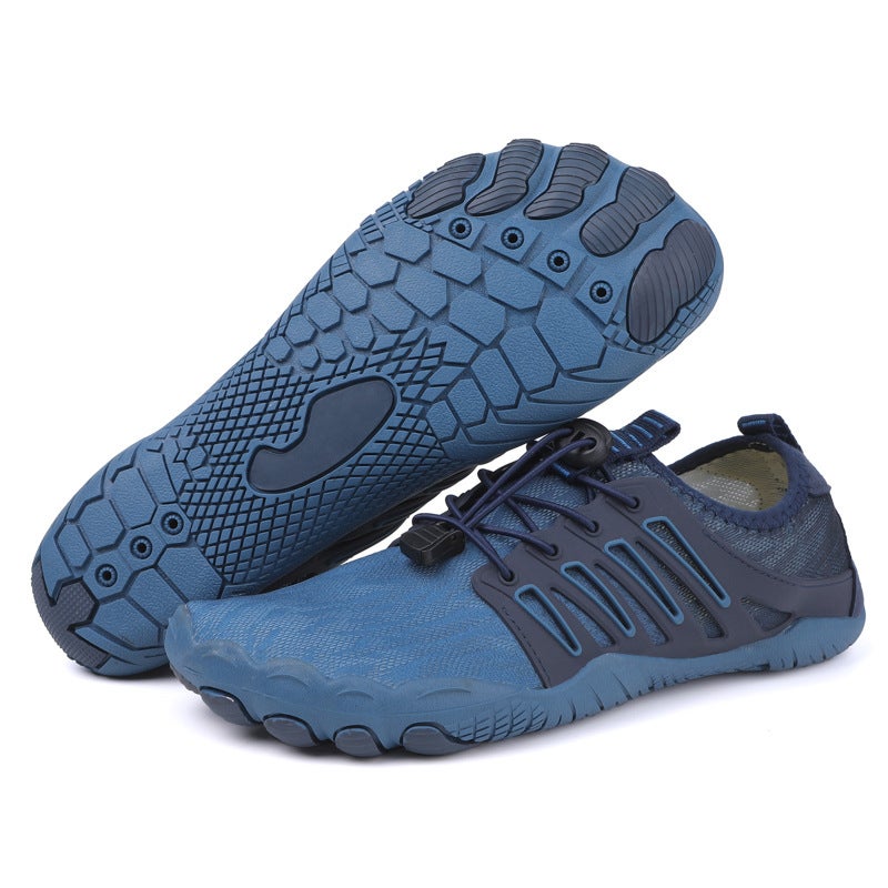Generic Cross-border Outdoor Tracing Shoes Mens and Womens Wading Shoes Five-finger Beach Swimming Shoes Fitness Yoga Sports Hiking Shoes A-818 blue