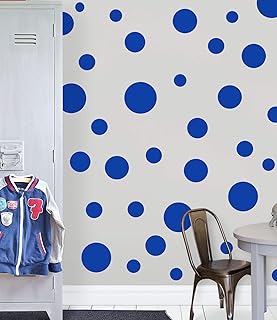 Create-A-Mural Polka Dot Wall Decals (63) Girls Room Wall Decor Stickers, Wall Dots, Vinyl Circle Peel & Stick DIY - Image 1