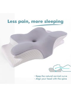 Hihonor Cervical Pillow for Neck Pain Relief-Neck Pillows for Pain Relief Sleeping-Ergonomic Pillow-Neck Support Pillows for Sleeping-Cervical Pillow with Memory Foam-Supportive Neck Pillow  - Image 4