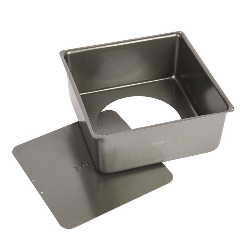 Master Class MasterClass Baking Tray, Cake Tin Non-Stick and Loose Bottom, Deep Cake Tin, Carbon Steel, Square, 18cm (7") - Image 2