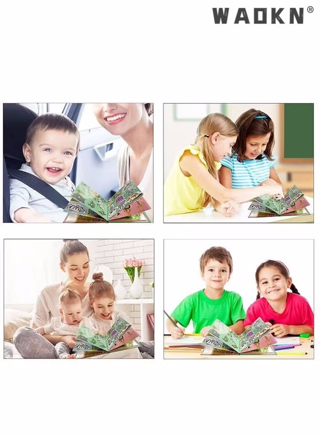 WAOKN Quiet Book for Toddlers, Montessori Interactive Felt Quiet Book for Toddlers , 10 Pages Early Learning Educational Toy Travel Toy Gifts for Boys Girls, Preschool Learning, Animal Theme, Montessori Busy Book, Easily Paste without Glue Early Education Interactive Book to Cultivate baby's Cognition of Space for 3+ Kids  - Image 4