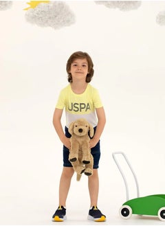 U.S.Polo Light yellow crew neck T-shirt for kids  - Image 2