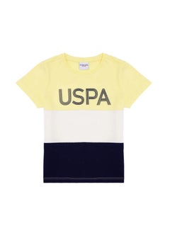 U.S.Polo Light yellow crew neck T-shirt for kids  - Image 4